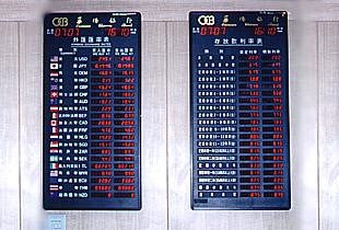 Currency Exchange Rate Board CNT FED Display